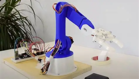 3D-printed robotic arm with a gripper hand